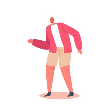 Happy Male Character Giving Hand for Handshake, Ginger Haired Man in Casual Clothes Show Welcome Gesture, Gesturing