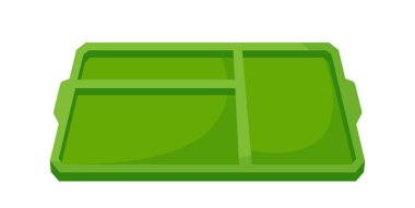 Boş Yemek Tepsisi, Farklı Yemekler İçin Ayrı Yerleri Olan Plastik Dikdörtgen Mutfak Ögesi. Yemek tabağı, Cafe için tabak.