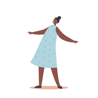 Sokakta Aktif Oyunlar Oynayan Afrikalı Kız, Yazın Neşeli Çocuk. Küçük Çocuk Karakteri Sağlıklı Yaşam, Çocuk Etkinliği