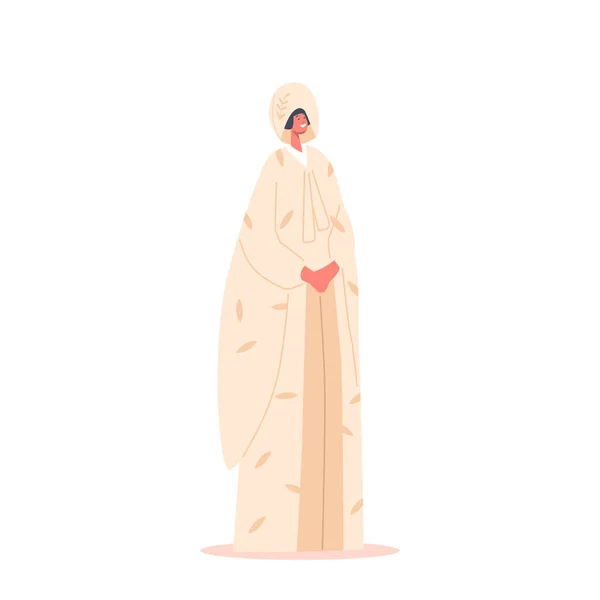 Conceptul de nunta asiatic. Frumos personaj feminin mireasă în rochie de mireasă. Tânăra femeie zâmbitoare din Asia se ridică la înălțime maximă — Vector de stoc