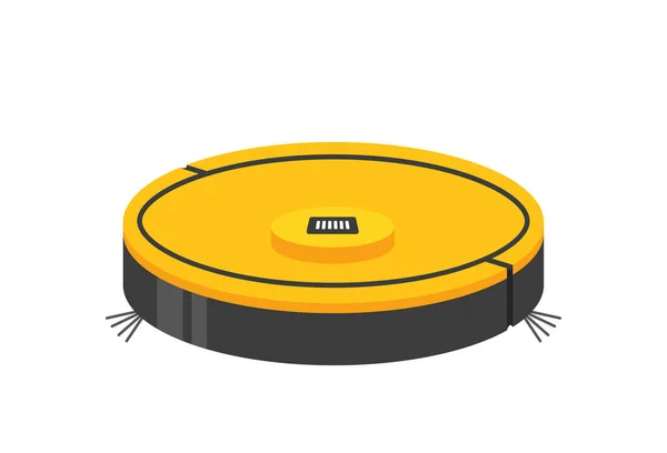 Robot Vacuum Cleaner Smart Wireless Robotic Household Appliance Isolated White — 스톡 벡터
