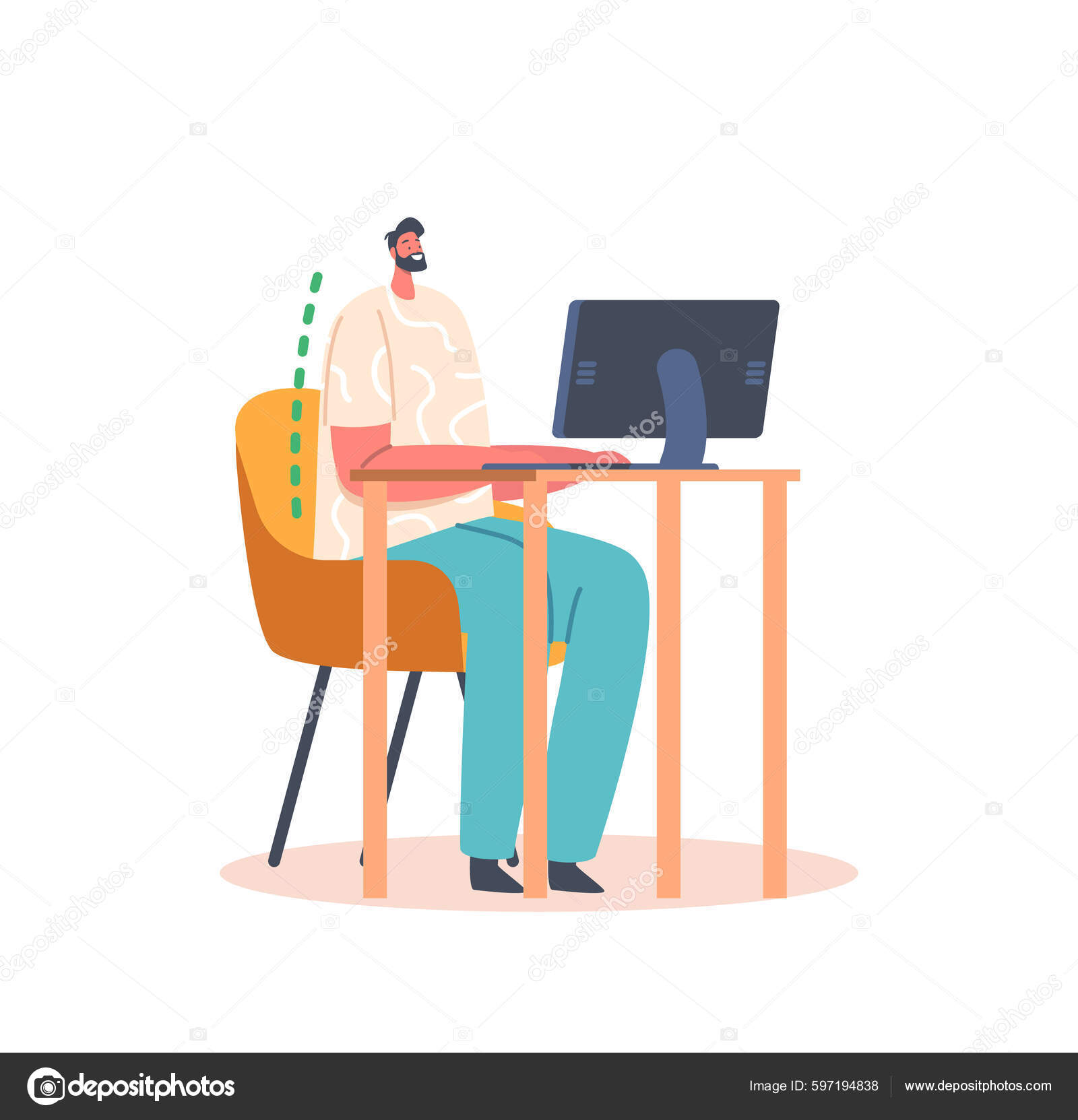 Correct and bad sitting position. Vector medical infographics. Position sit  right, position sit incorrect, spine person sit correct, wrong position, m  Stock Vector Image & Art - Alamy