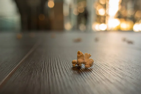 stock image Popcorn dropped around the theater.