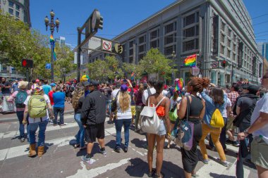 San Francisco, CA, ABD - 26 Haziran 2016 San Francisco Onur Yürüyüşü. Her gün paylaşılması gereken bir aşk ve güzellik günü..
