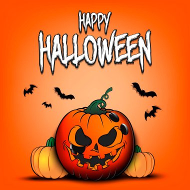 Mutlu Cadılar Bayramı. Şablon bowling tasarımı. İzole bir zeminde balkabağı şeklinde bowling topları. Afiş, poster, tebrik kartı, broşür, parti davetiyesi. Vektör illüstrasyonu