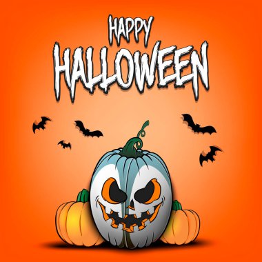 Mutlu Cadılar Bayramı. Şablon ragbi tasarımı. Rugby topları izole bir arka planda balkabağı şeklinde. Afiş, poster, tebrik kartı, broşür, parti davetiyesi. Vektör illüstrasyonu