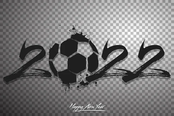 Номери 2022 Абстрактний Футбольний Зроблений Ботів Стилі Гранж Дизайн Текстового — стоковий вектор