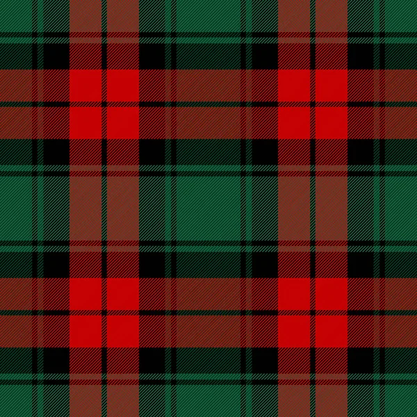 Різдвяний Новорічний Тартан Шотландський Візерунок Червоній Чорній Зеленій Клітці Шотландська — стоковий вектор