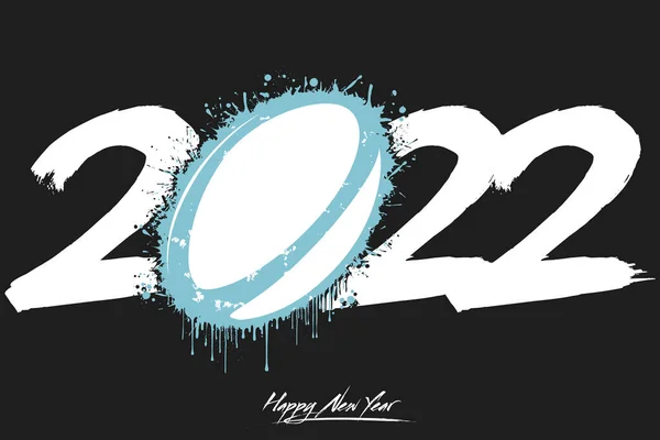 2022 스타일의 롯으로 만들어 공이다 디자인 텍스트 뉴이어 2022 포스터등을 — 스톡 벡터