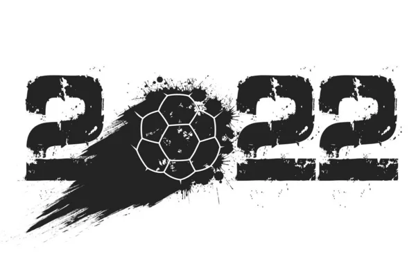 Abstract Numbers 2020 Handball Ball Made Blots Grunge Style 2020 — Stock Vector