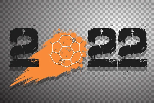 Αφηρημένοι Αριθμοί 2020 Και Μπάλα Χειροσφαίρισης Από Κηλίδες Στυλ Grunge — Διανυσματικό Αρχείο