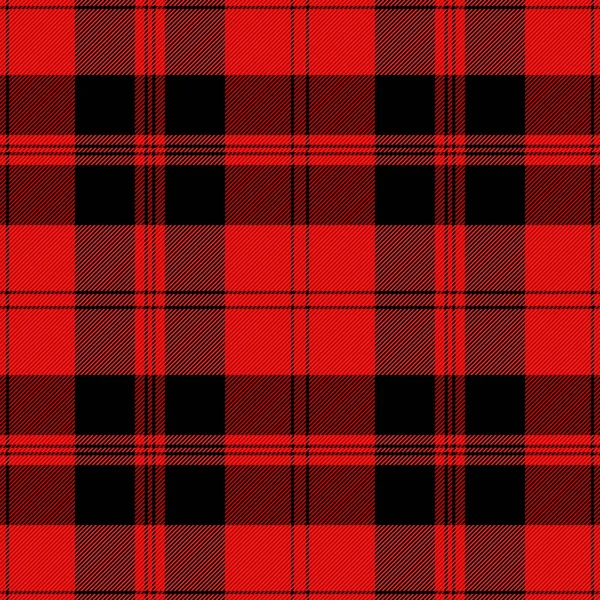 Christmas New Year Tartan Plaid Scottish Pattern Red Black White — Stock Vector