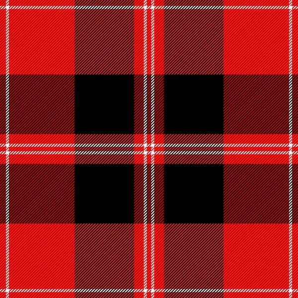 Navidad Año Nuevo Tartán Cuadros Patrón Escocés Jaula Roja Negra — Vector de stock