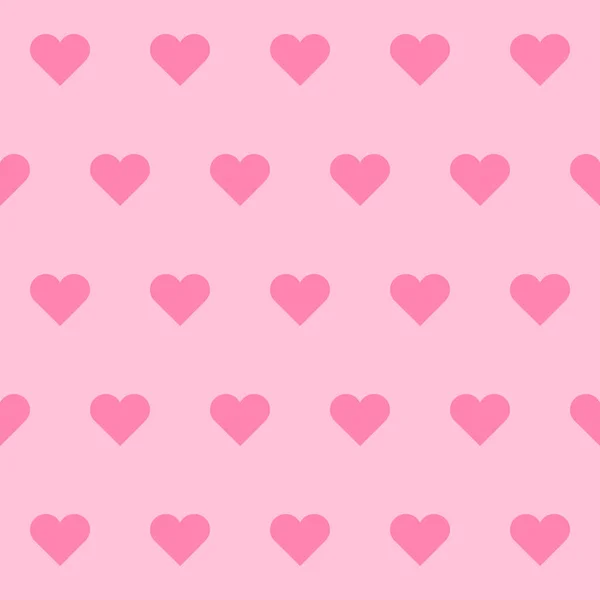 Herzmuster Happy Valentine Day Hintergrund Rosa Herzen Auf Rosa Hintergrund — Stockvektor