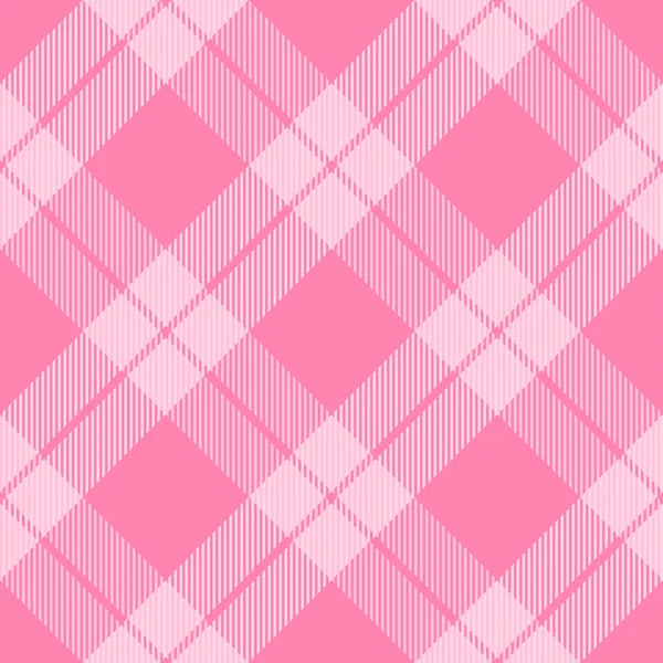 Diagonal Tartan Alla Hjärtans Dag Rutig Skotskt Mönster Rosa Och — Stock vektor