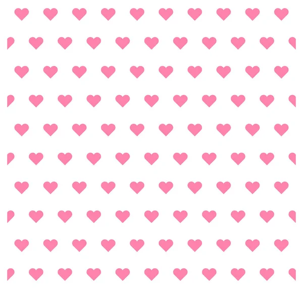 Padrão Corações Feliz Dia Dos Namorados Corações Cor Rosa Fundo — Vetor de Stock
