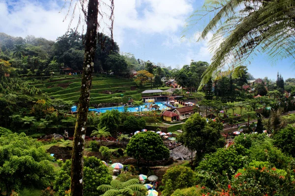 Západ Bandung Únor 2022 Přírodní Turistické Atrakce Zelená — Stock fotografie