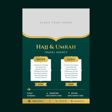 İslami broşür tasarım şablonu vektörü