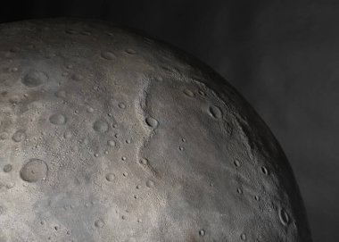 Ay ve yıldızlar siyah arkaplanda