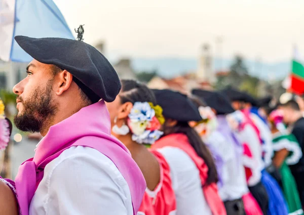 Skopje Severní Macedonia August 2018 Argentinští Umělci Mezinárodním Festivalu Hudby — Stock fotografie