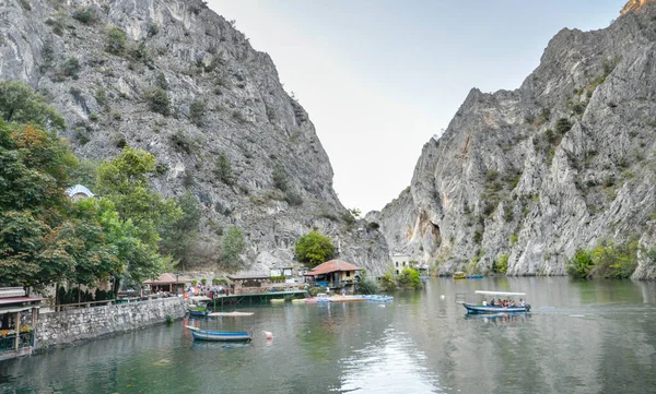 Der Matka Schlucht Der Nähe Von Skopje Können Besucher Bootsfahrten — Stockfoto