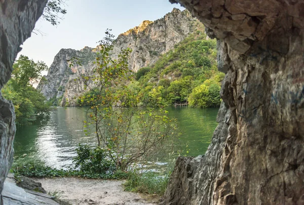 Der Matka Schlucht Der Nähe Von Skopje Können Besucher Bootsfahrten — Stockfoto