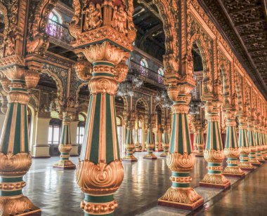 MYSURU (MYSORE), KARNATAKA / INDIA-FEBUARY 11. 2018: Mysore Sarayı..