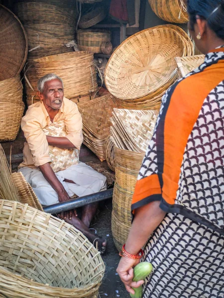 Mysuru Mer Karnataka India Underhet 2018 Devaraja Marknaden Talar Vävd — Stockfoto