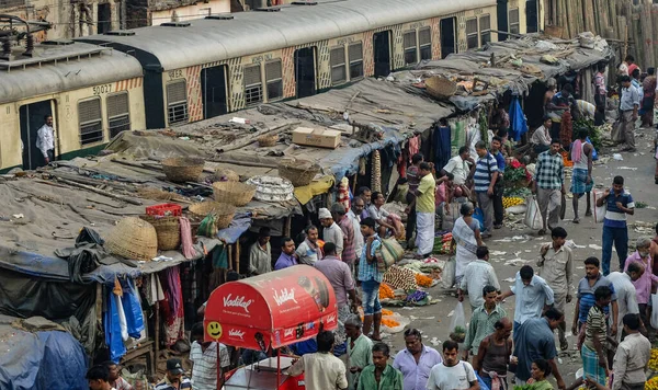 Kolkata West Bengal India March 2018 Busy Market Area Next — ストック写真