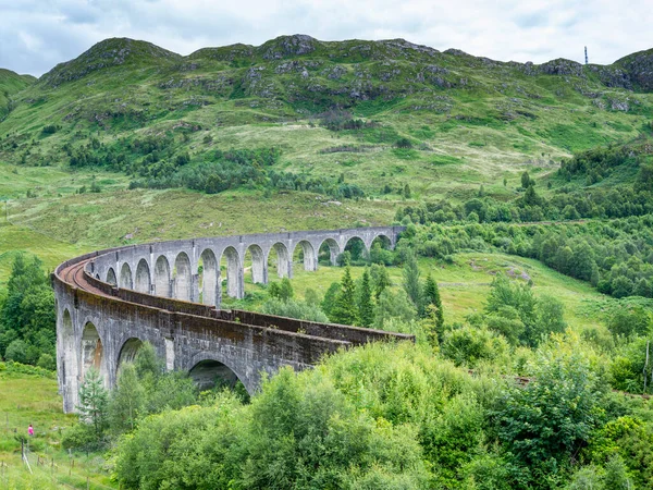 고가교 자코바이트 열차를 스코틀랜드 랜드를 가로지르는 인기있는 관광지 빅토리아 시대의 — 스톡 사진