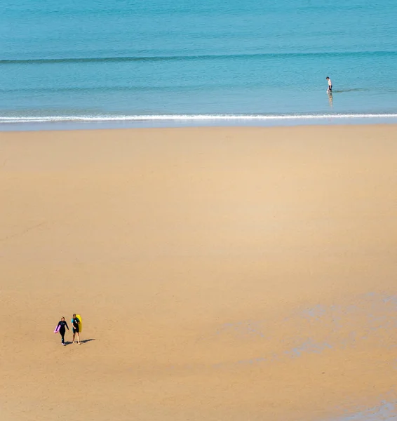 Newquay Cornwall England United Kingdom June 21St 2021 Beachgoers Leisure — Stock Photo, Image