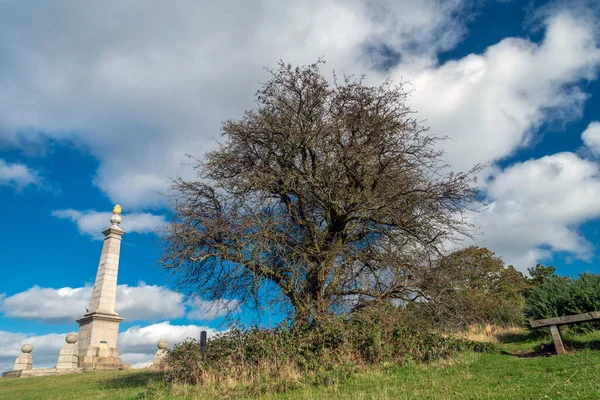 An Area Of Natural Beauty,a lone tree in front of the monument,erected 1904 to remember the 148 local men killed in the conflict in South Africa,overlooks Aylesbury Vale,forty miles west of London.