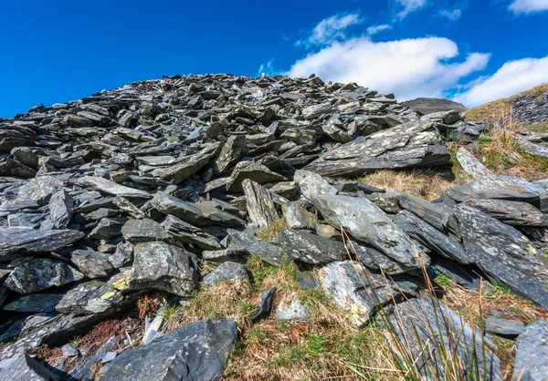 Schieferbruch Watkin Wanderweg Der Zum Snowdon Gipfel Führt Einem Klaren — Stockfoto