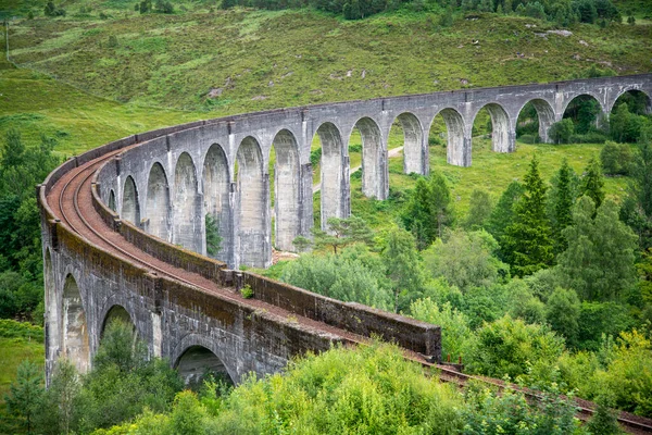 Weltberühmte Brücke Den Westschottischen Highlands Sehr Beliebter Touristenort Und Filmstandort — Stockfoto