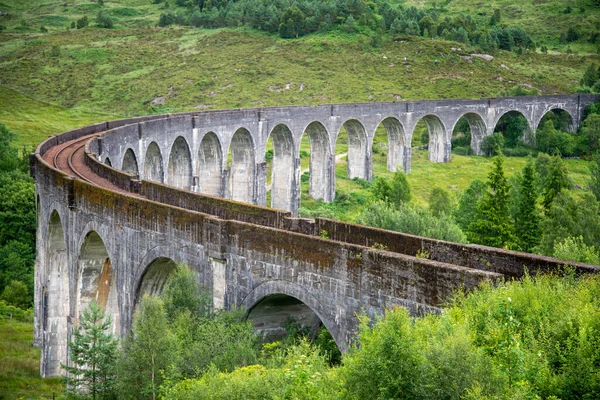 Weltberühmte Brücke Den Westschottischen Highlands Sehr Beliebter Touristenort Und Filmstandort — Stockfoto
