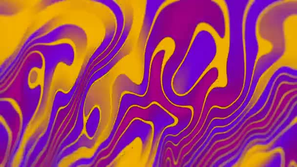 Moderne regenbogenfarbene Wellenfluss-Schleifen-Animation 3D-Rendering abstrakter Hintergrund — Stockvideo