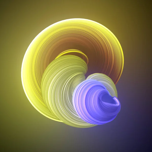 ツイスト多色形状の現代的な3Dレンダリングパターン 創造性抽象的なグラフィック背景 トレンディなグラデーションカバー 現代風デジタルイラスト — ストック写真