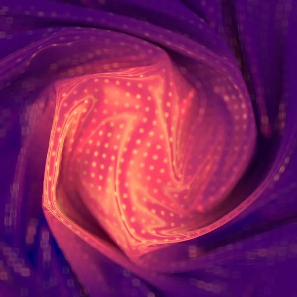 Волнистая Ткань Геометрическим Рисунком Блестящих Кругов Яркий Абстрактный Фон Современное — стоковое фото