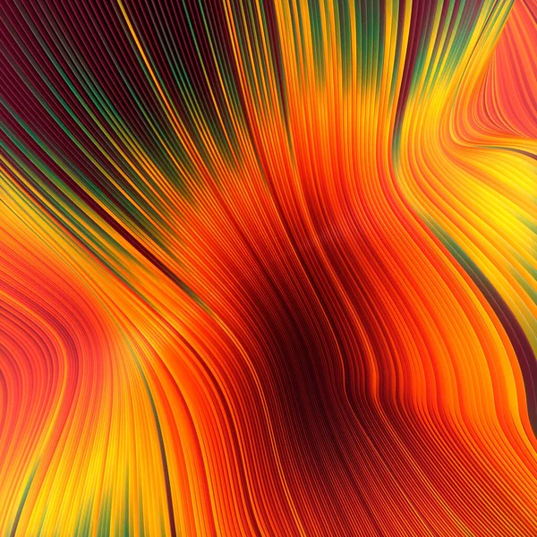 曲線虹彩波線パターンの背景 抽象的なデザイン要素 エレガントな3Dレンダリングデジタルイラスト — ストック写真