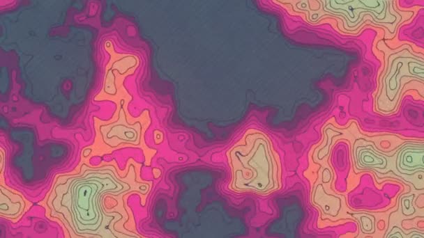 Mapa do terreno numa folha de cartão. 3D renderização loop animação HD — Vídeo de Stock