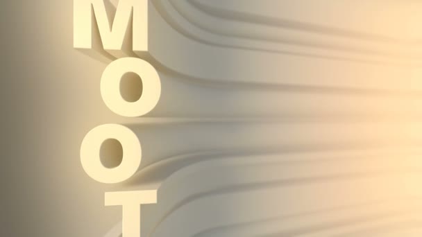 Movement extruded letters composing the word of smooth 3d render loop animation — Stock Video