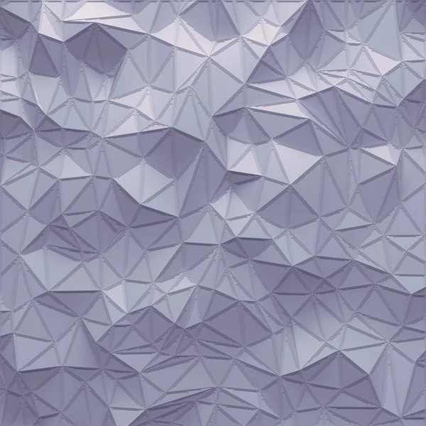 Schöne weiße polygonale Oberfläche. 3D-Darstellung digitaler Illustrationen. Abstraktes Design — Stockfoto