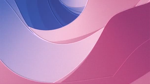 Digital seamless loop animation of a colorful wavy glossy surface. 3d rendering — Stockvideo