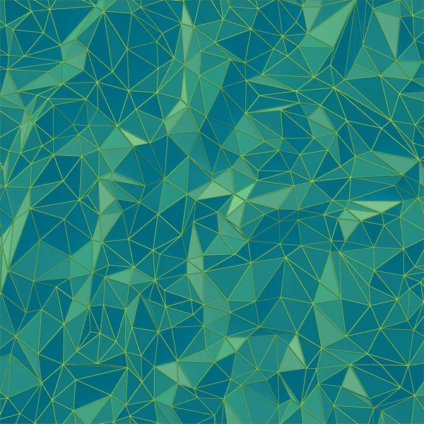 Abstract Rendering Digital Illustration Green Triangular Crystalline Geometric Pattern Low — Stockfoto