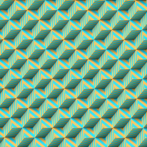 多色の縞模様を持つ長方形の形 直交投影設計テンプレート トレンドのコンセプト 幾何学的な装飾要素 3Dレンダリングデジタルイラスト — ストック写真