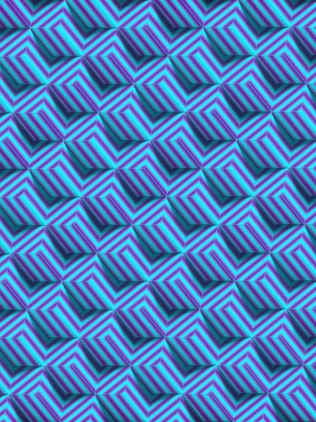 Grupper Rektangulære Former Med Blå Rosa Stripete Struktur Trendy Abstrakt – stockfoto