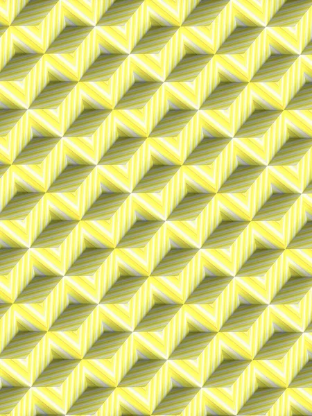 縞模様のテクスチャで覆われた黄色の長方形の正射出 最小限の背景 シンプルなパターンデザインテンプレート 現代的なミニマルスタイル 3Dレンダリングデジタルイラスト — ストック写真