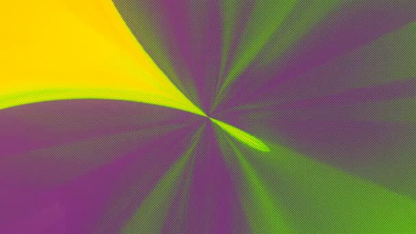 Движение в изогнутом туннеле с цветной поверхностью. 3D-анимация цикла рендеринга HD — стоковое видео