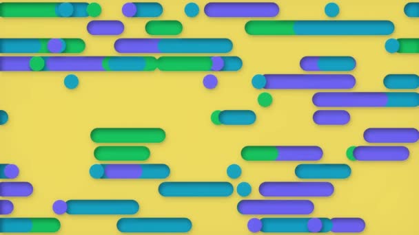 Patroon van geometrische vormen met trendy verloop. 3d rendering lus animatie 4K — Stockvideo