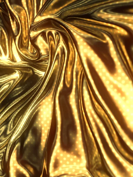 Αφηρημένο Χρυσό Ύφασμα Κύμα Έννοια Φόντο Διακοσμητικό Κομψό Σχεδιασμό Πολυτελείας — Φωτογραφία Αρχείου